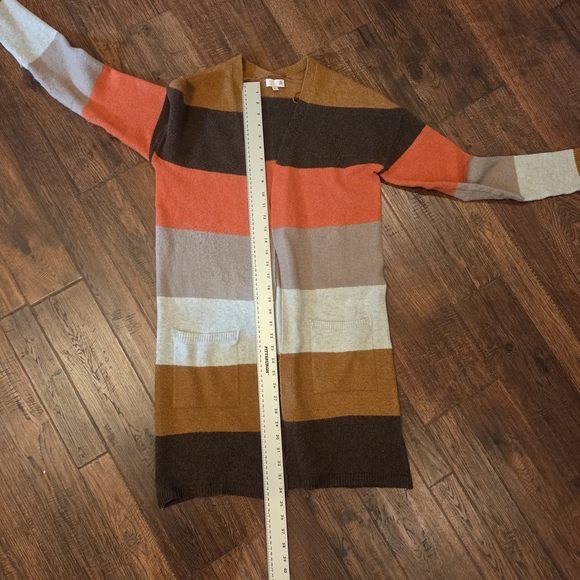 Striped Women's Cardigan Sweater - Picture 7 of 14